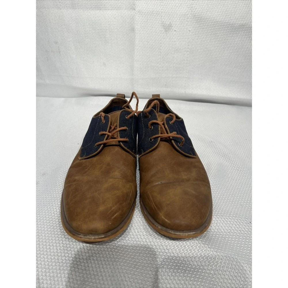 Call It Spring‎ Mens Size 10 Blue Brown Split Leather Shoes Lace Up Oxfords Work